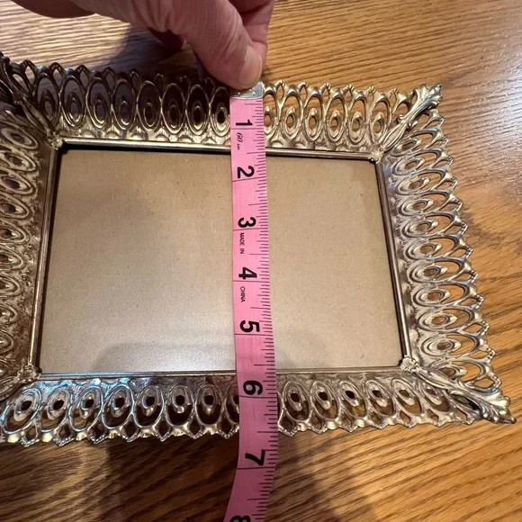 Vintage Goldtone Metal Photo Frame Duo ๐ - Picture 11 of 16